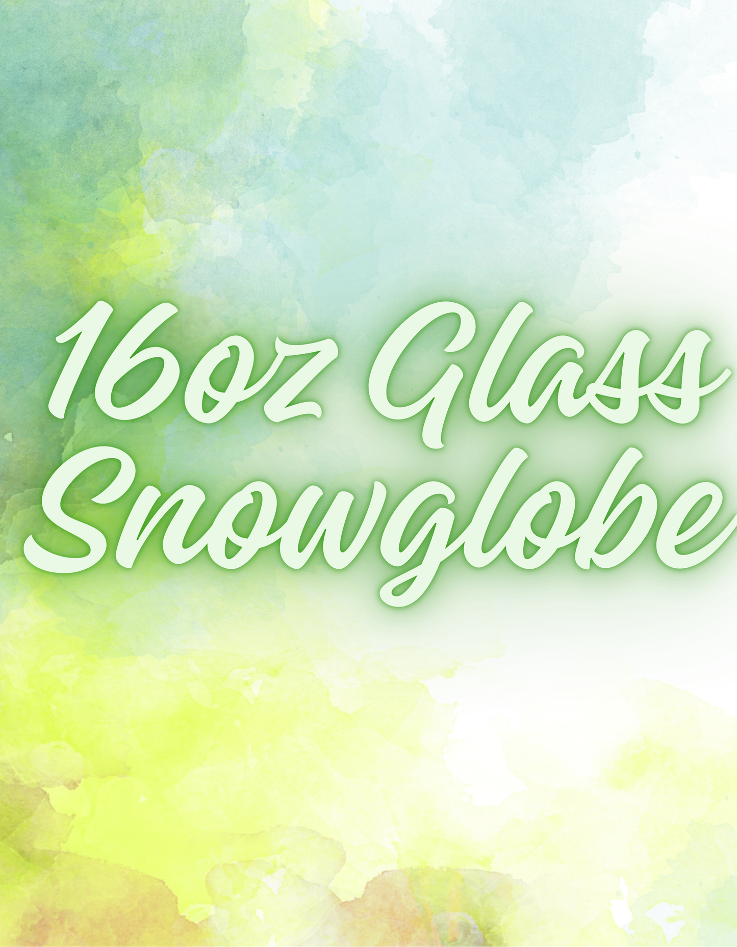 16oz Glass Snowglobe Cups
