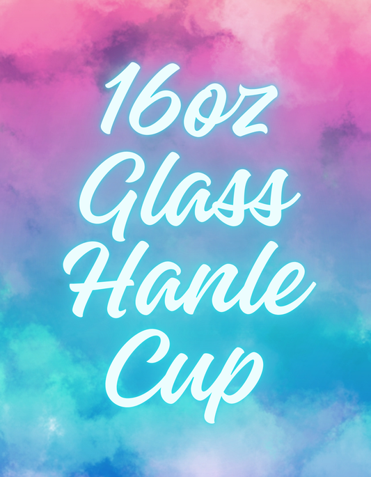 16oz Glass Handle Cup