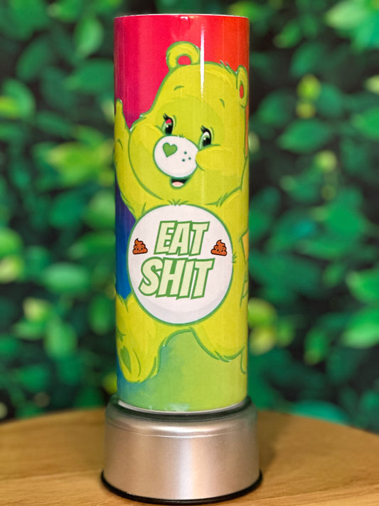 Green Eat Shit Bear 20oz Sublimated Tumbler (Ready to ship)